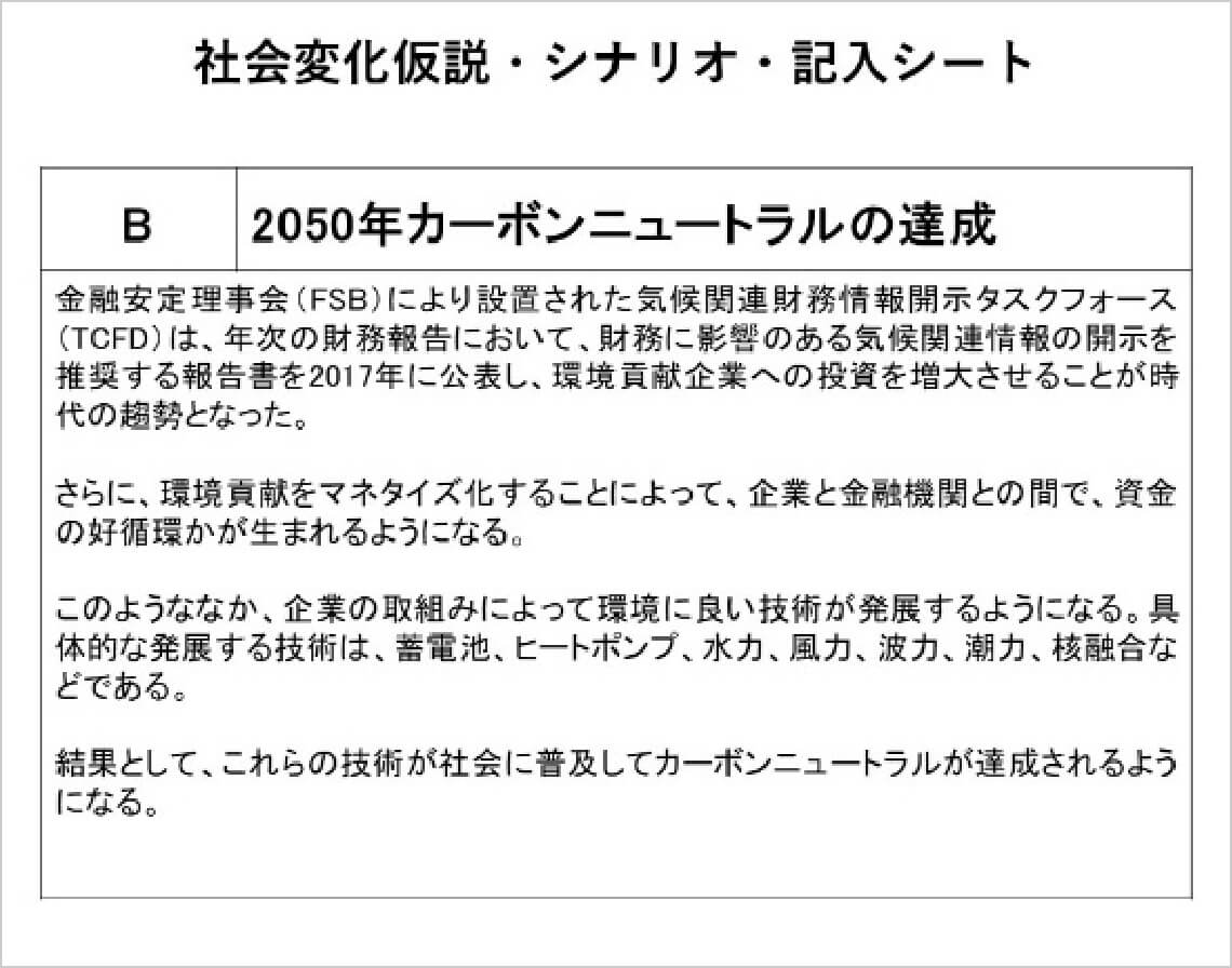 B 2050年カーボンニュートラルの達成